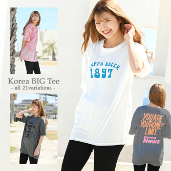 韓国風BIGロゴTシャツ
